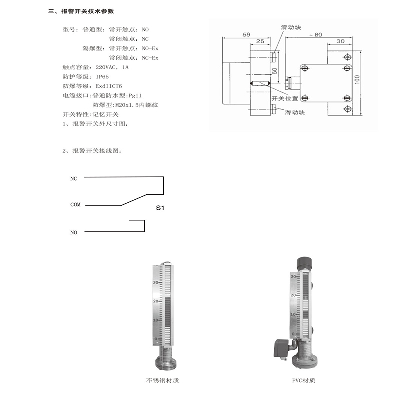 磁翻板液位計（PVC) UHZ-10(圖2)